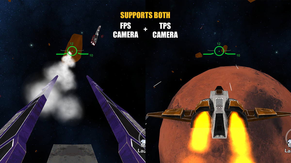 3D Spaceship Controller with Modular Weapon System for Mobile & PC