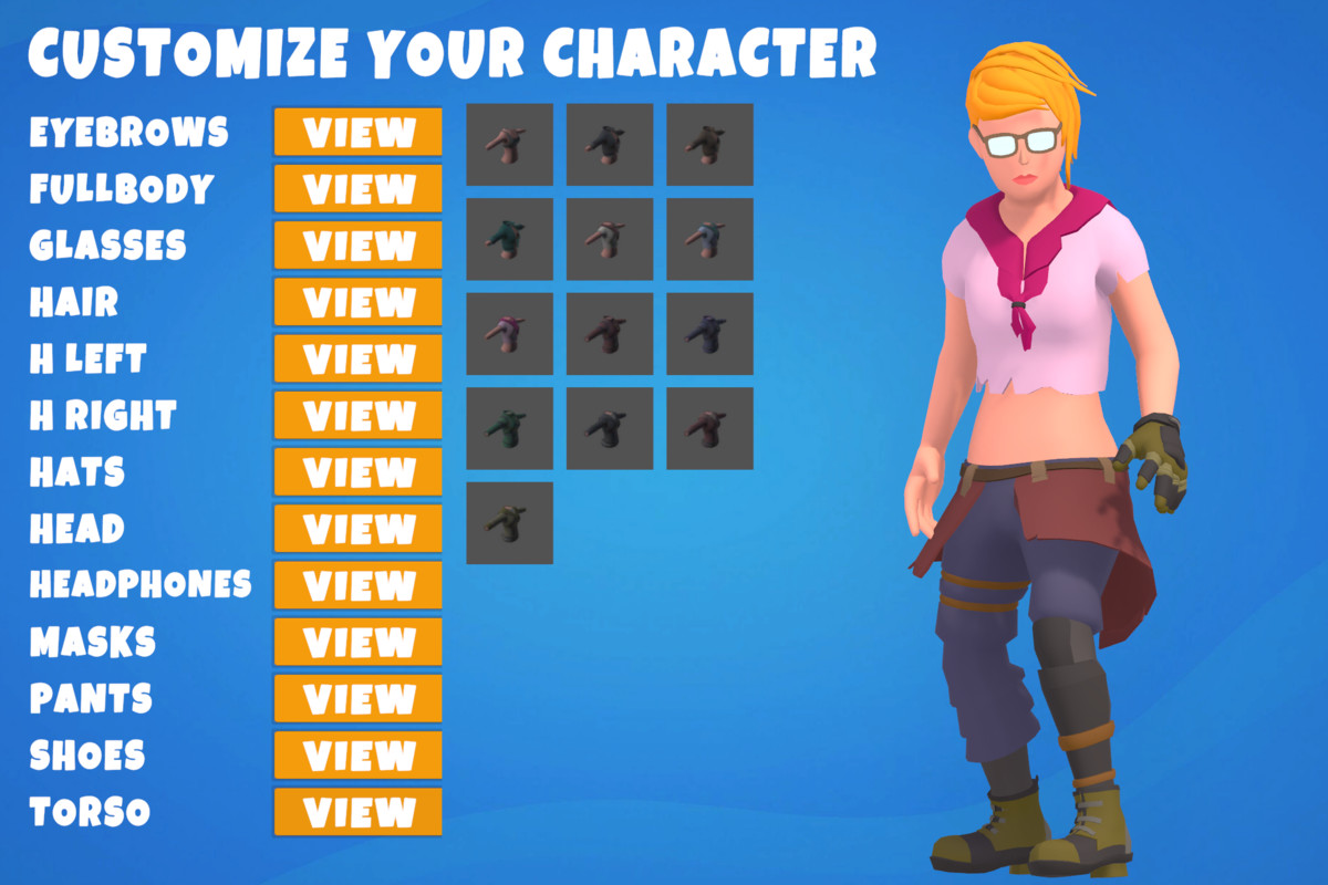 Customizable 3D Battle Royale Characters Vol 3