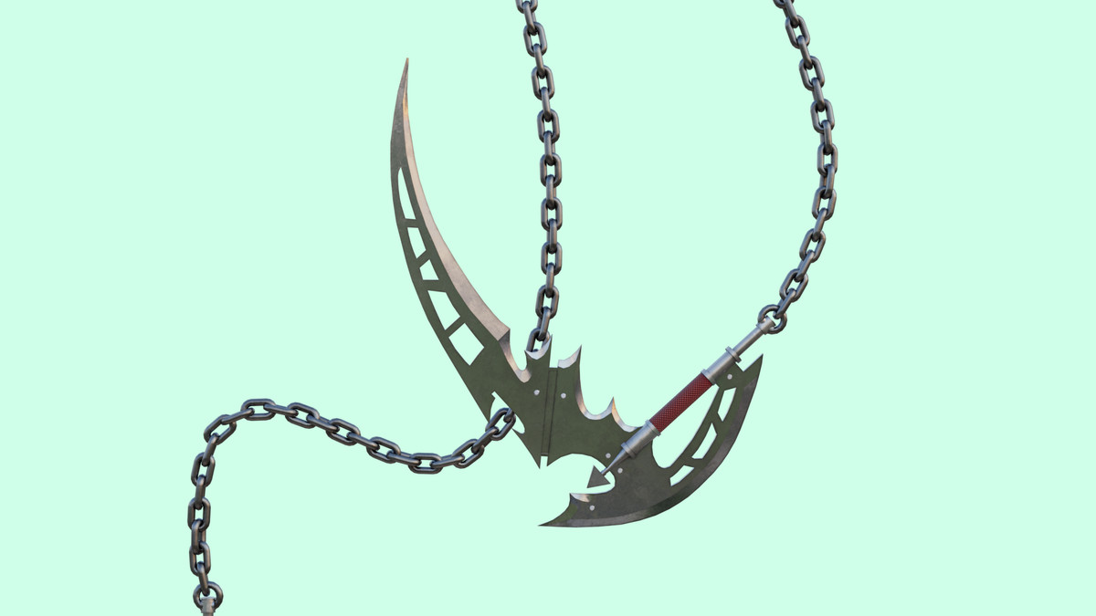 Chain Flail Blade Weapon URP and HDRP Textures