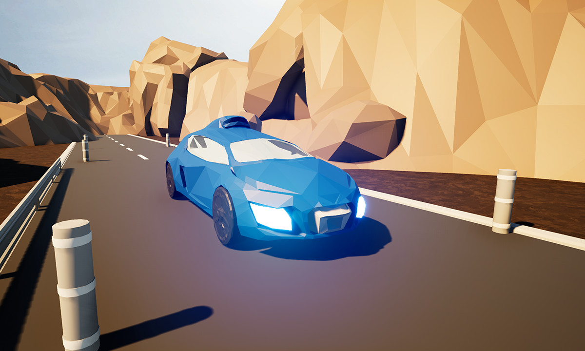 Exotic Roadster - Low Poly