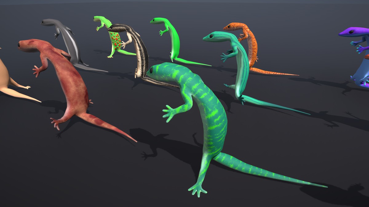 Funny Cute Lizard 3D