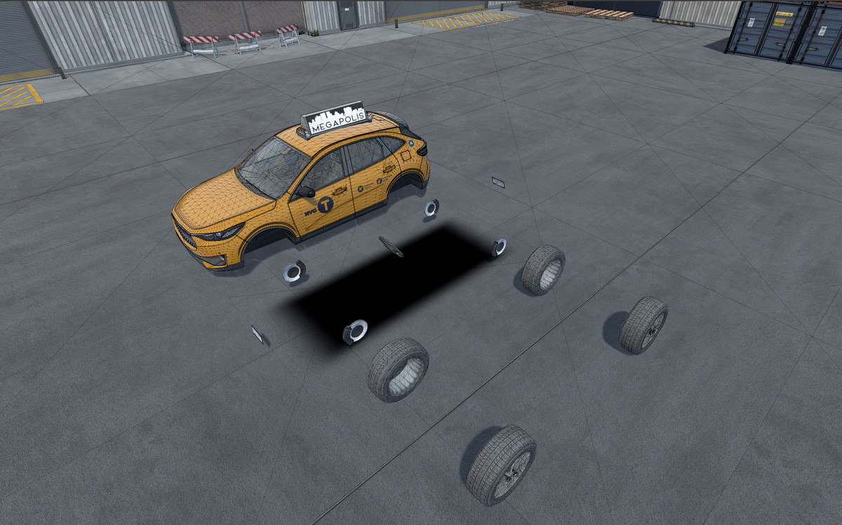 Yellow SUV taxi