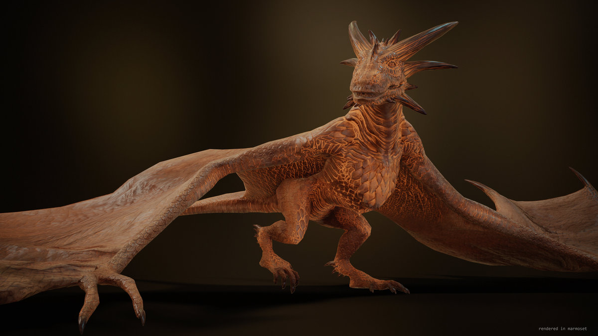 Fire breathing Wyvern