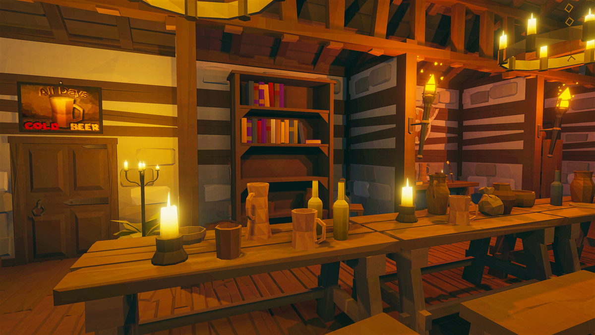 Low Poly Medieval Interior and Constructions