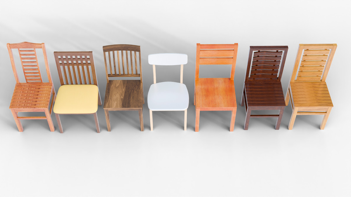 7 Wooden Chair Mega Pack 4