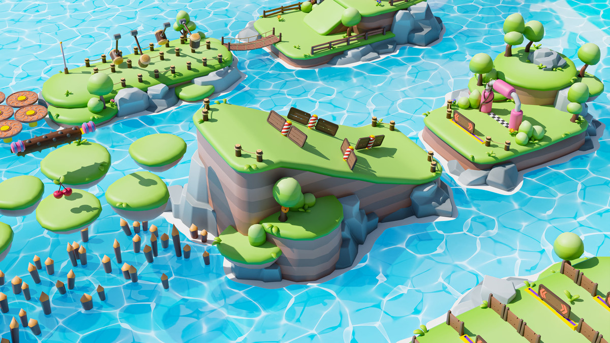 Platformer Deathrun - Low Poly 3D Models Pack