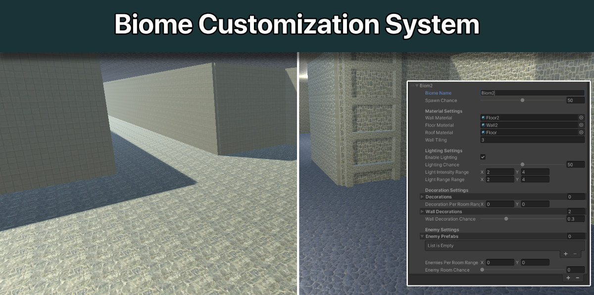 Dungeon Builder Pro 2.0 – Procedural Level Generator with NavMesh & Spawner