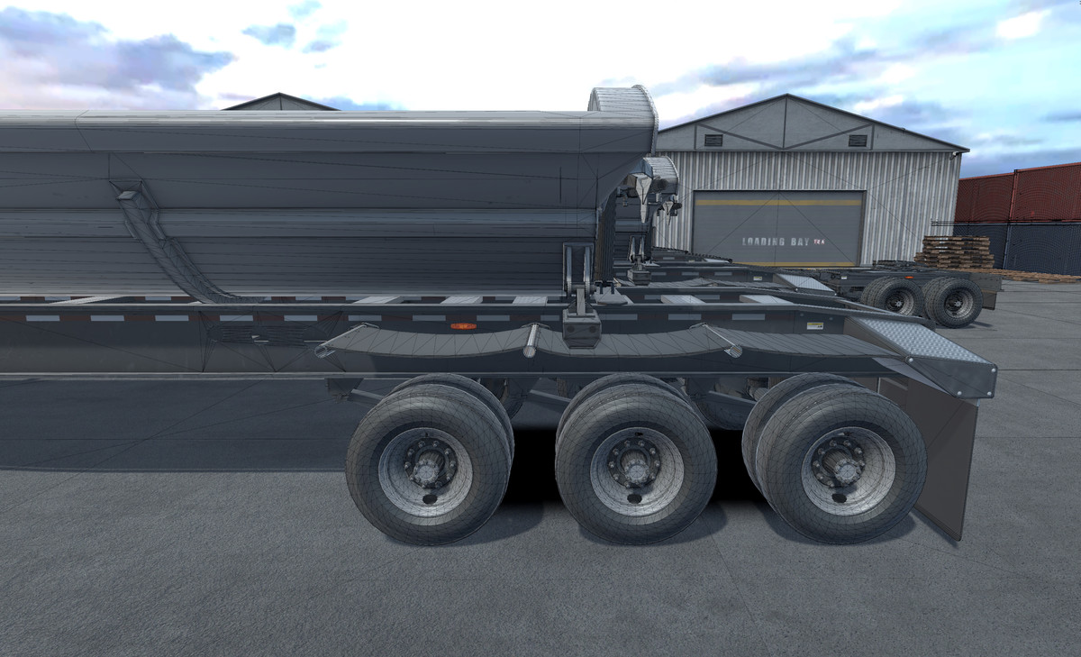 80s cabover sidedump trailer