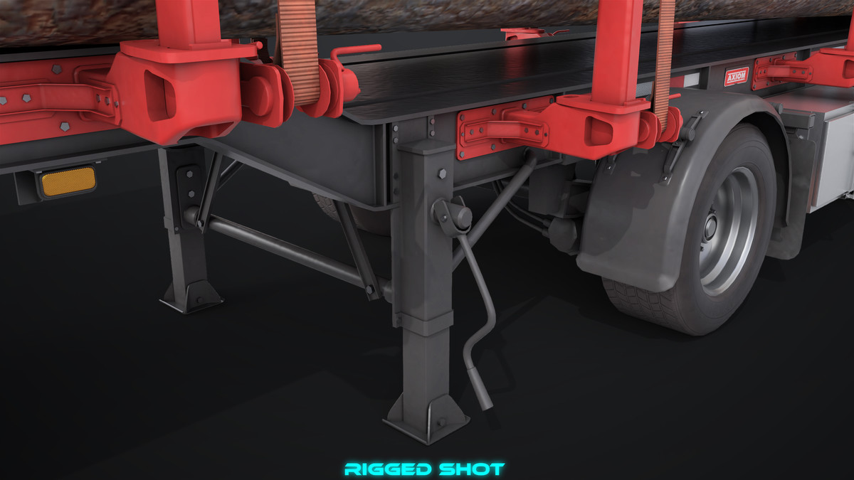 Truck 07 Log Trailer Grey Version URP HDRP Textures