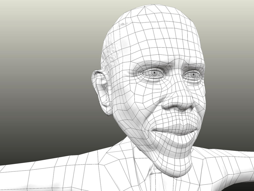 Obama 3D caricature