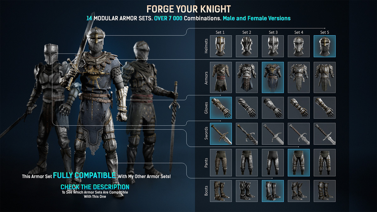 Alatus Knight - Male and Female