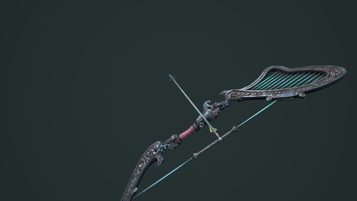 Harp bow quiver arrow