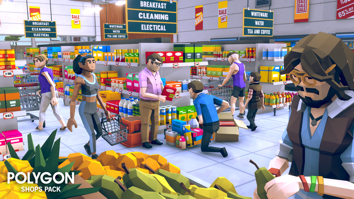 Value Bundle – POLYGON Shops Pack and Shopping Plaza Map