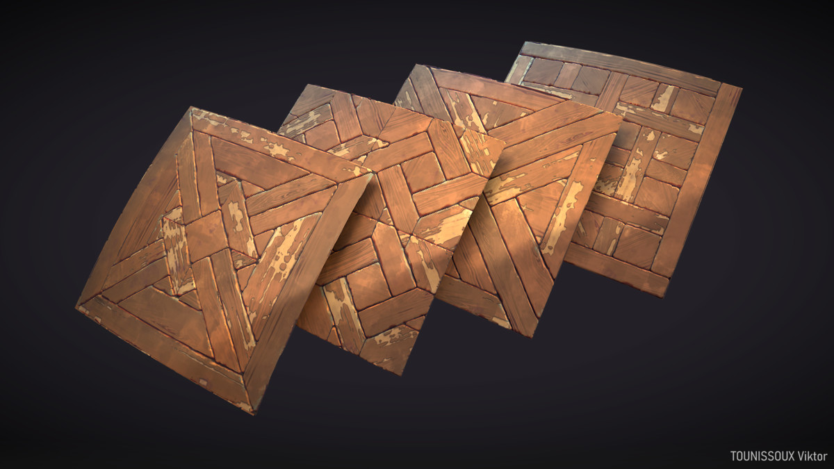 96 Stylized Woodplank Floor Texture Pack