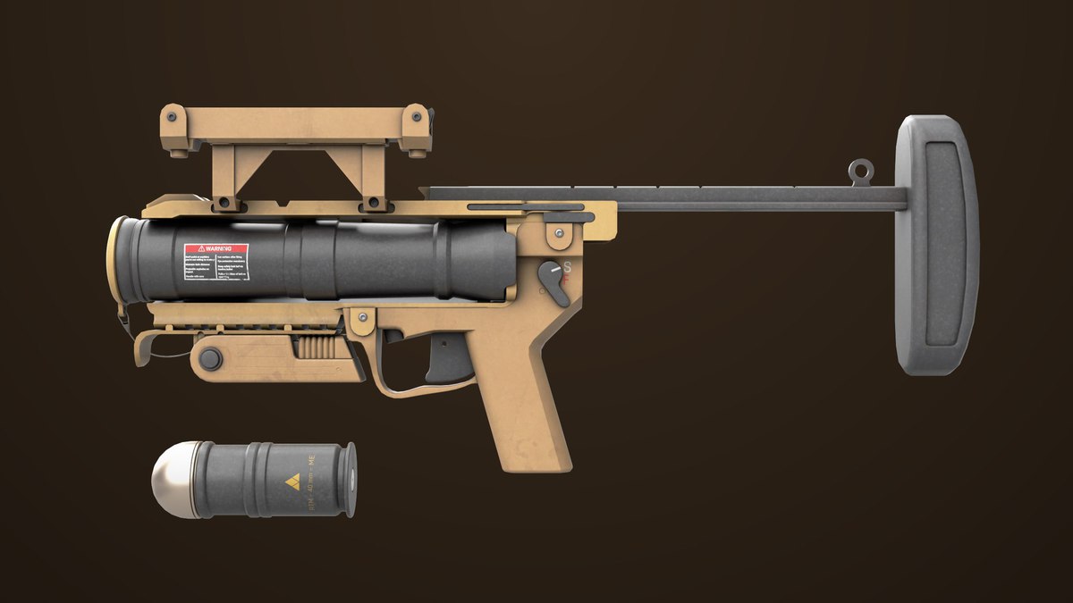 Grenade Launcher 04 Brown URP HDRP Textures