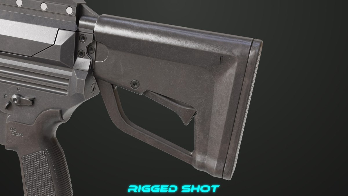 Machine Gun 14 Black URP HDRP Textures