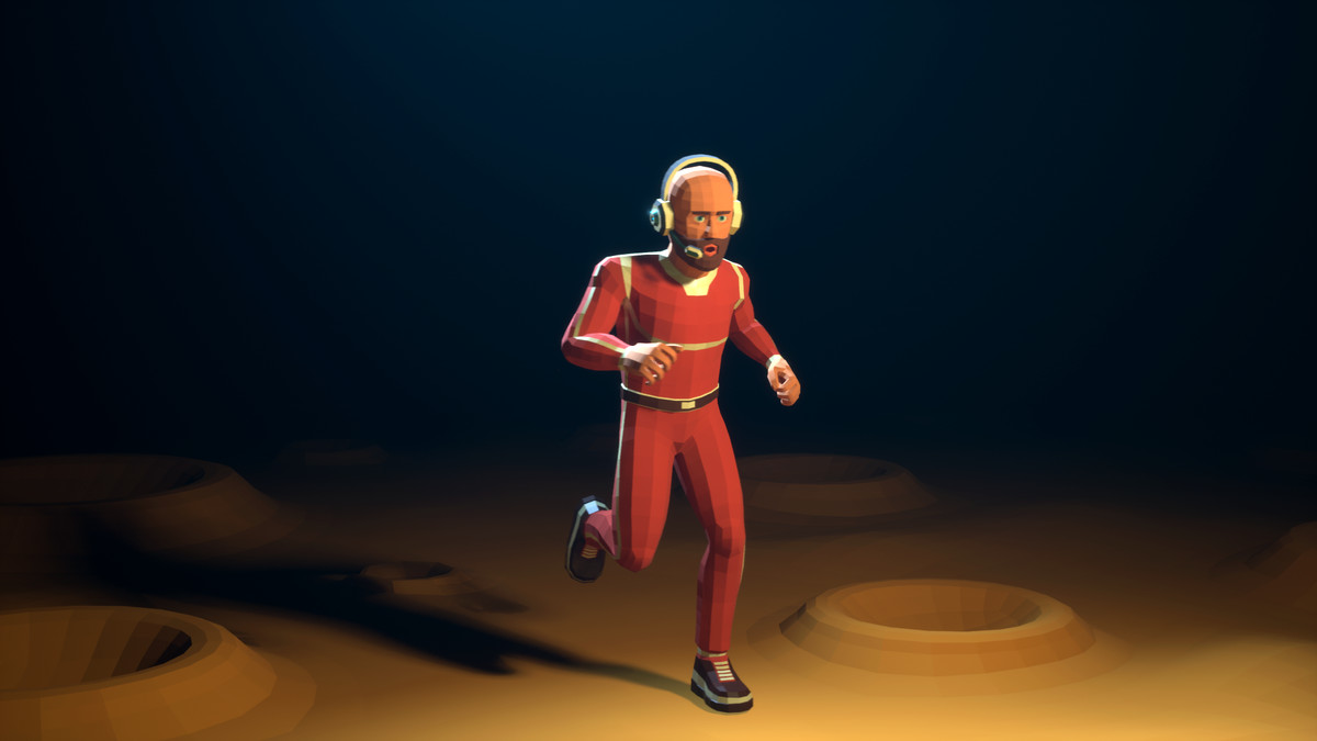 Astronaut modular low-poly stylized