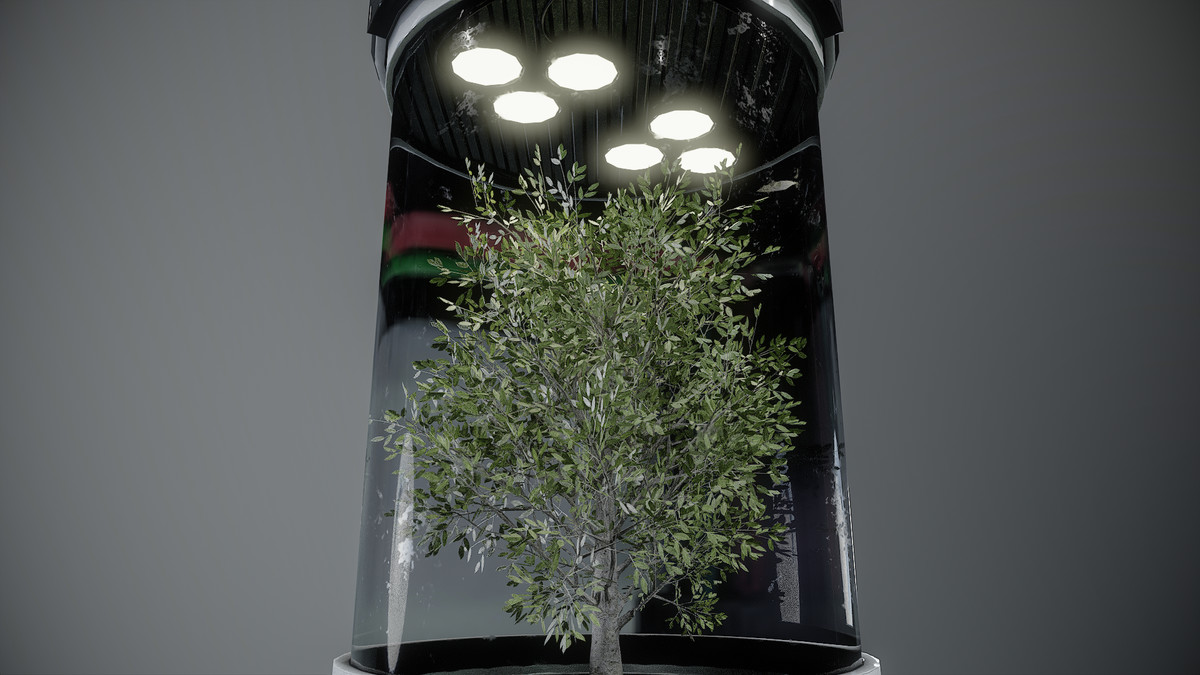 Futuristic Tree Container – Sci-Fi BioDome