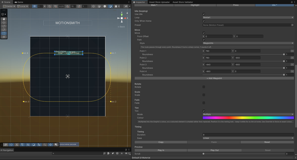 Motionsmith - Scene-View UI Animation