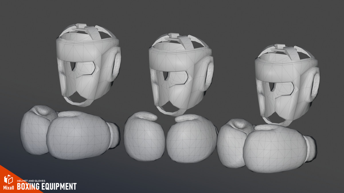 Boxing equipment - helmet and gloves