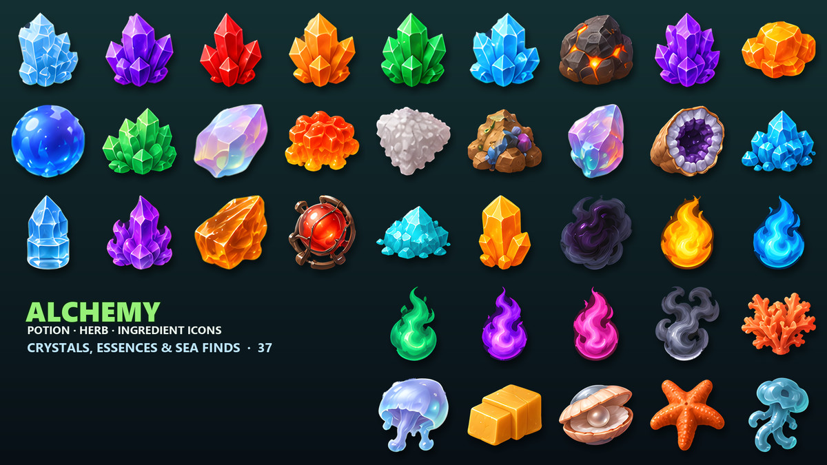 Alchemy Icons - Potions, Herbs & Reagents