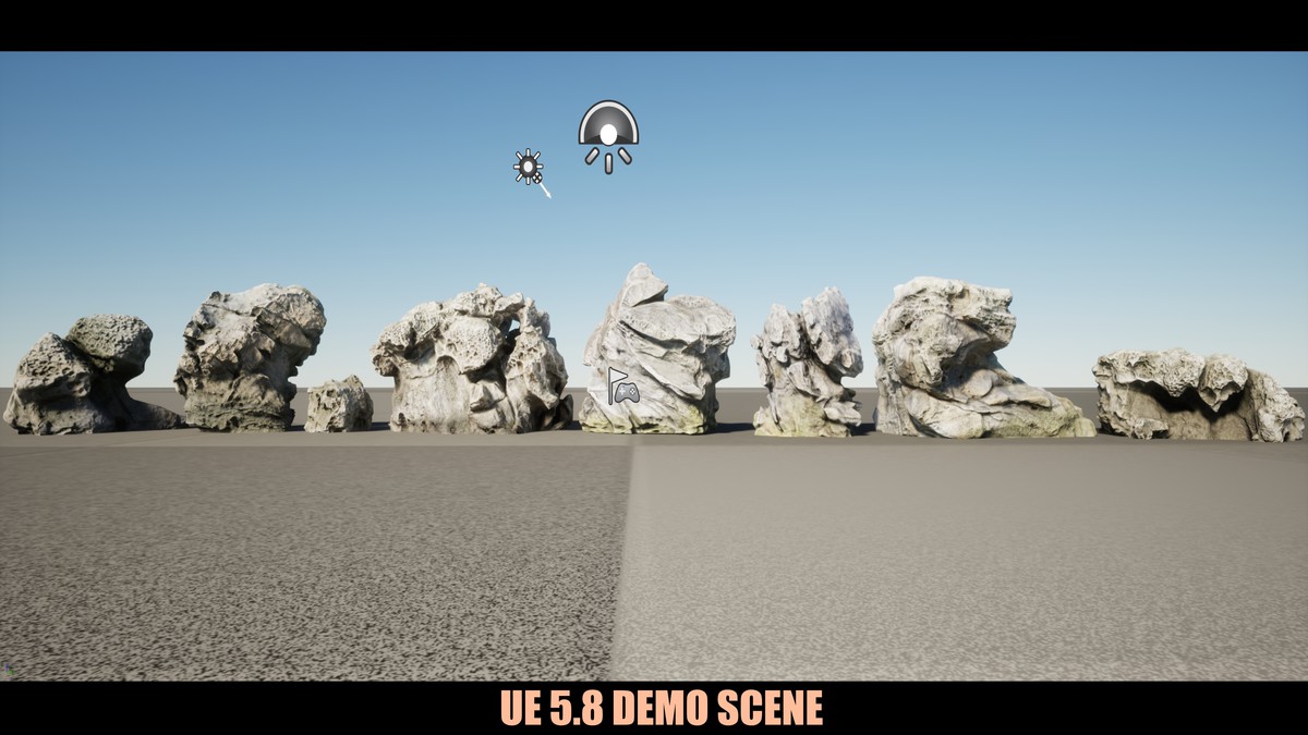 Mushroom shore rocks volume one Photogrammetry PBR 4K