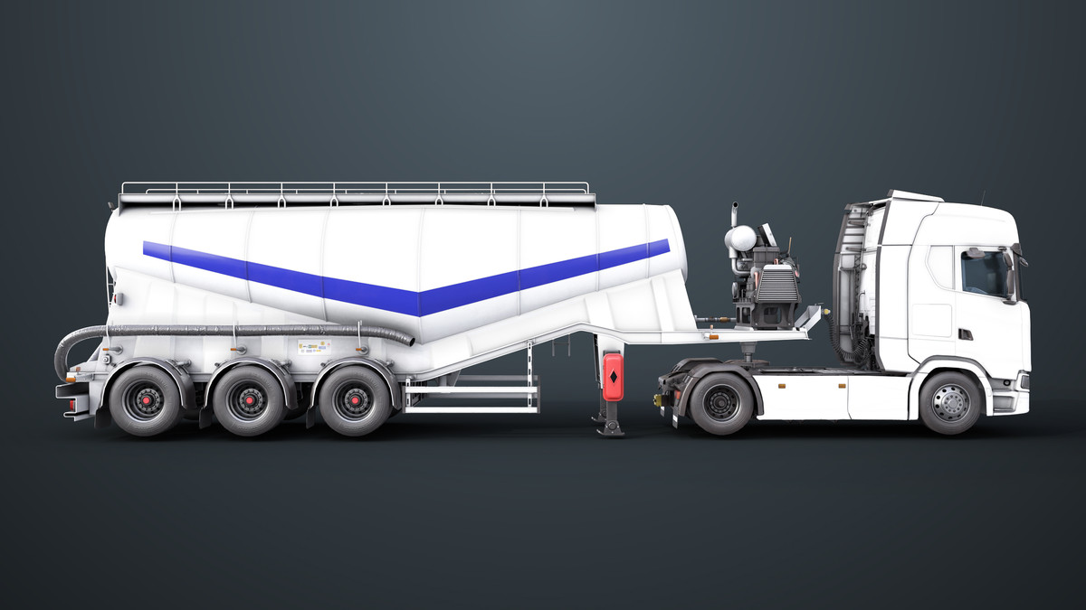 Chassis06 Cement Trailer 01 White URP HDRP Textures