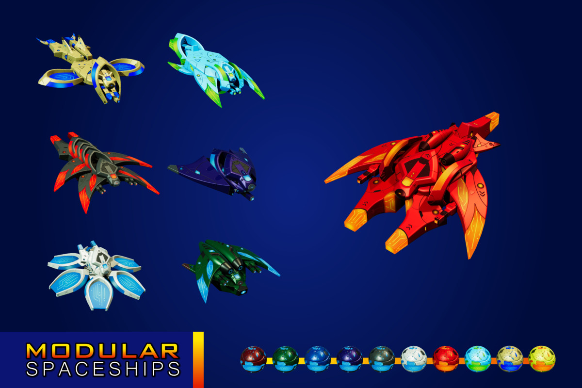 Sci-Fi Alien Modular Spaceship Proton Legacy