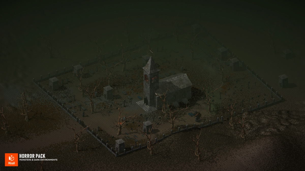 Undead Horror Pack: 17 Characters + 3 Haunted Environments