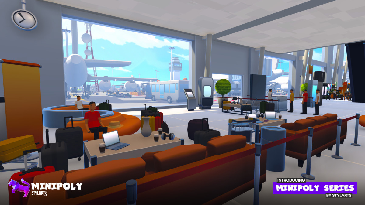 Modular Airport Fatpack - Minipoly Series ( Stylized Lowpoly Environment )