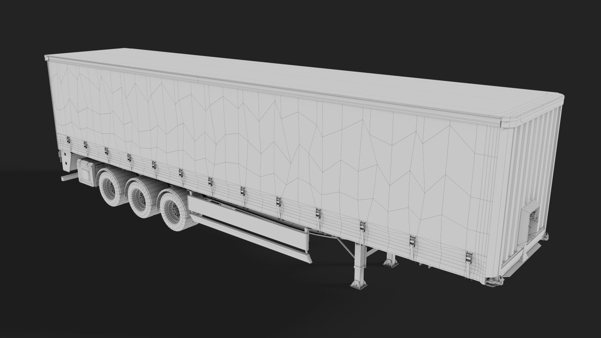 Curtainsider Trailer 4 Variant Collection URP HDRP Textures