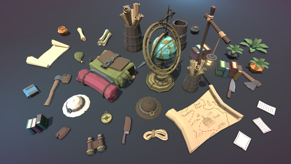 STYLIZED Fantasy Workshops & Crafting Vol. 2 - Low Poly 3D Art