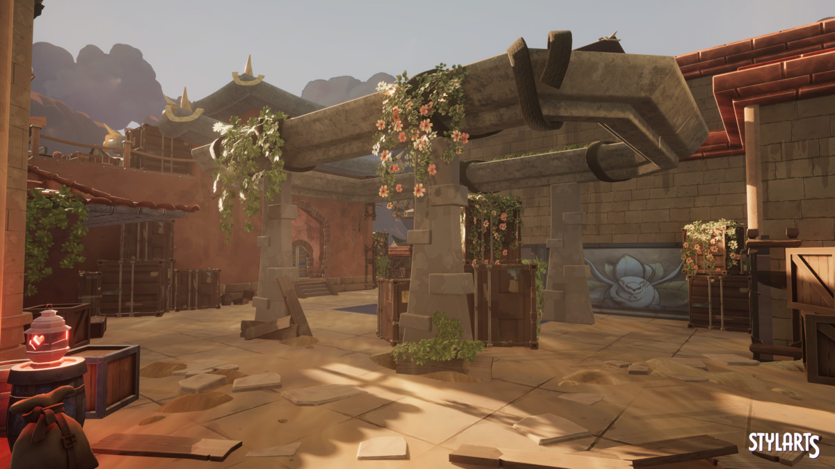 Stylized Asian Temple