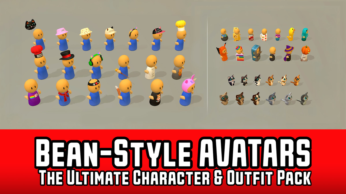 Bean-Style Avatars: The Ultimate Character & Outfit Pack