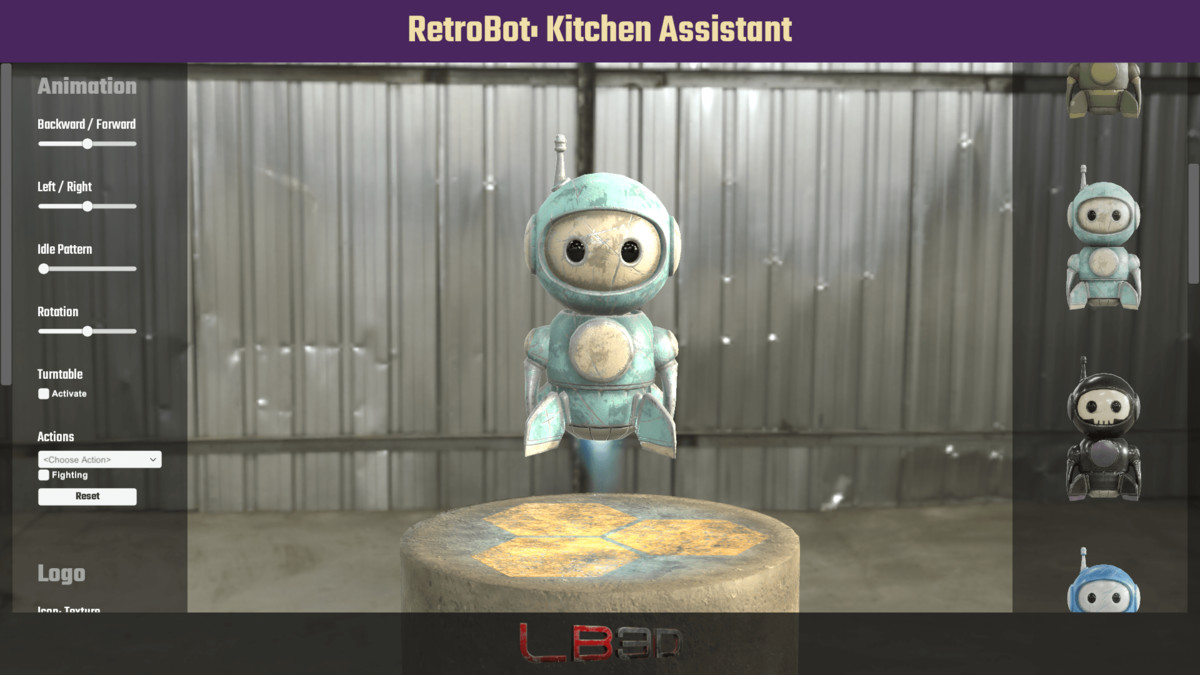 Retrobot, Game and App Character, Robot Mascot
