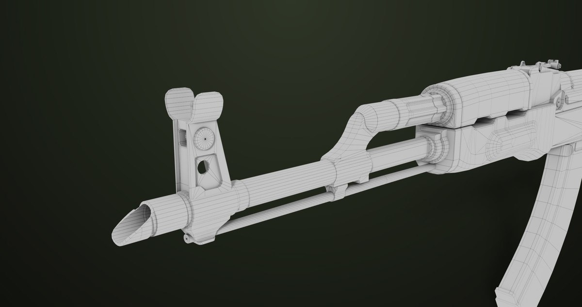 AKMS Light Machine Gun 10 URP HDRP Textures