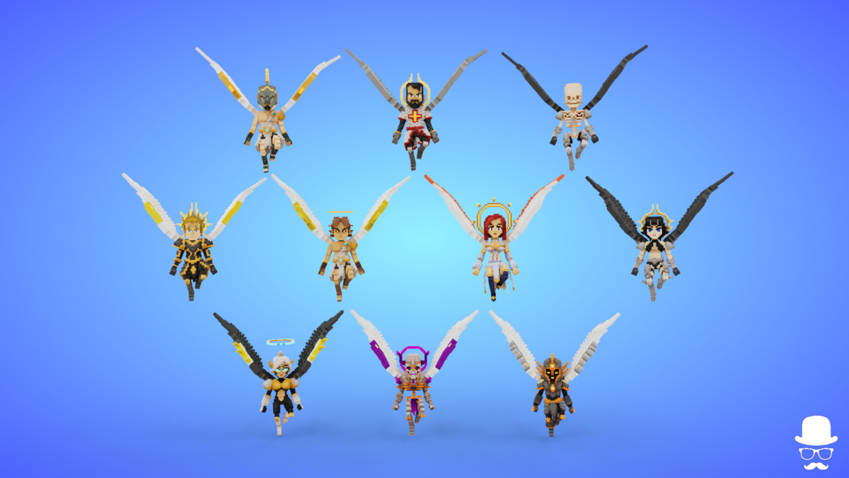 Voxel Angel Characters Pack