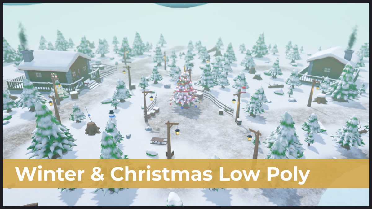 Winter & Christmas Low Poly Package