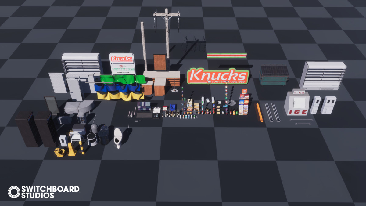 Modular Convenience Store With Products