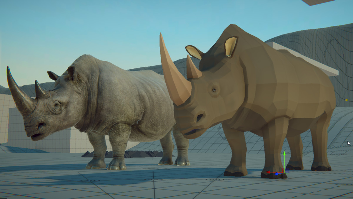 Realistic African Rhinoceros