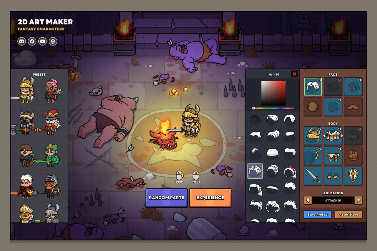 2D Art Maker - Fantasy Characters