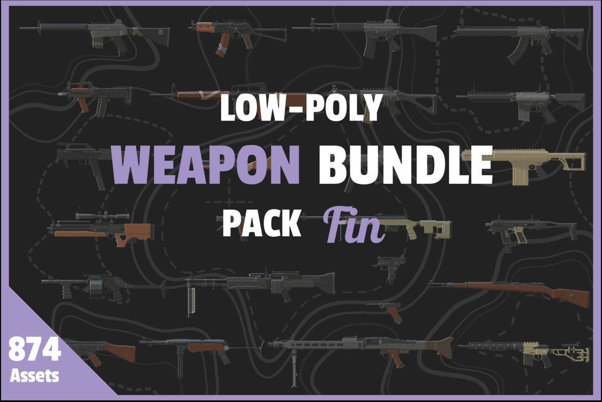 Low Poly Weapon Bundle Pack Fin