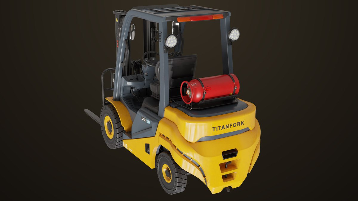 Forklift Truck 02 and 03 URP HDRP Textures