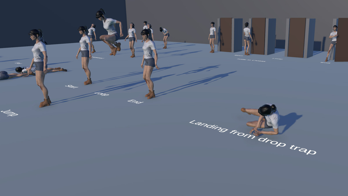 Female Horror Survivor Animations