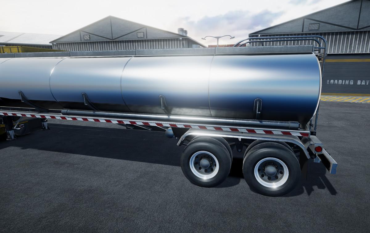 Cabover truck with fuel trailer