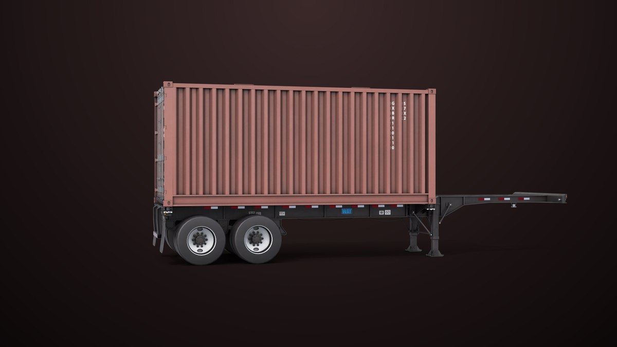 Container Carrier Trailer 03 URP HDRP Textures