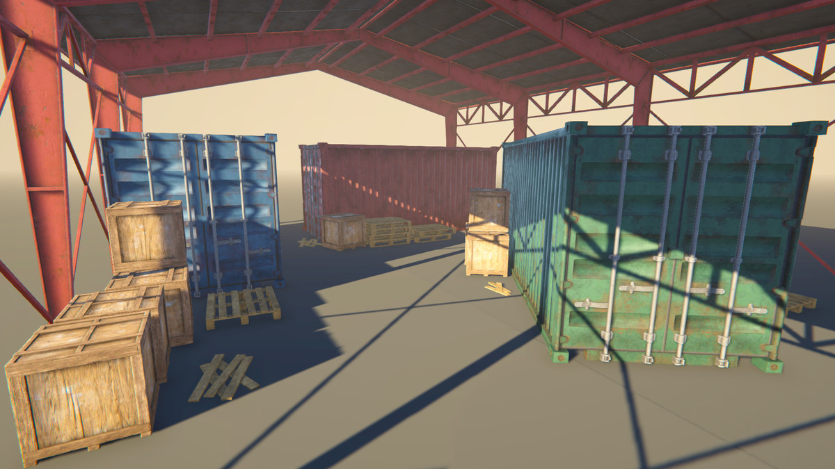 Warehouse Hangar Garage game ready