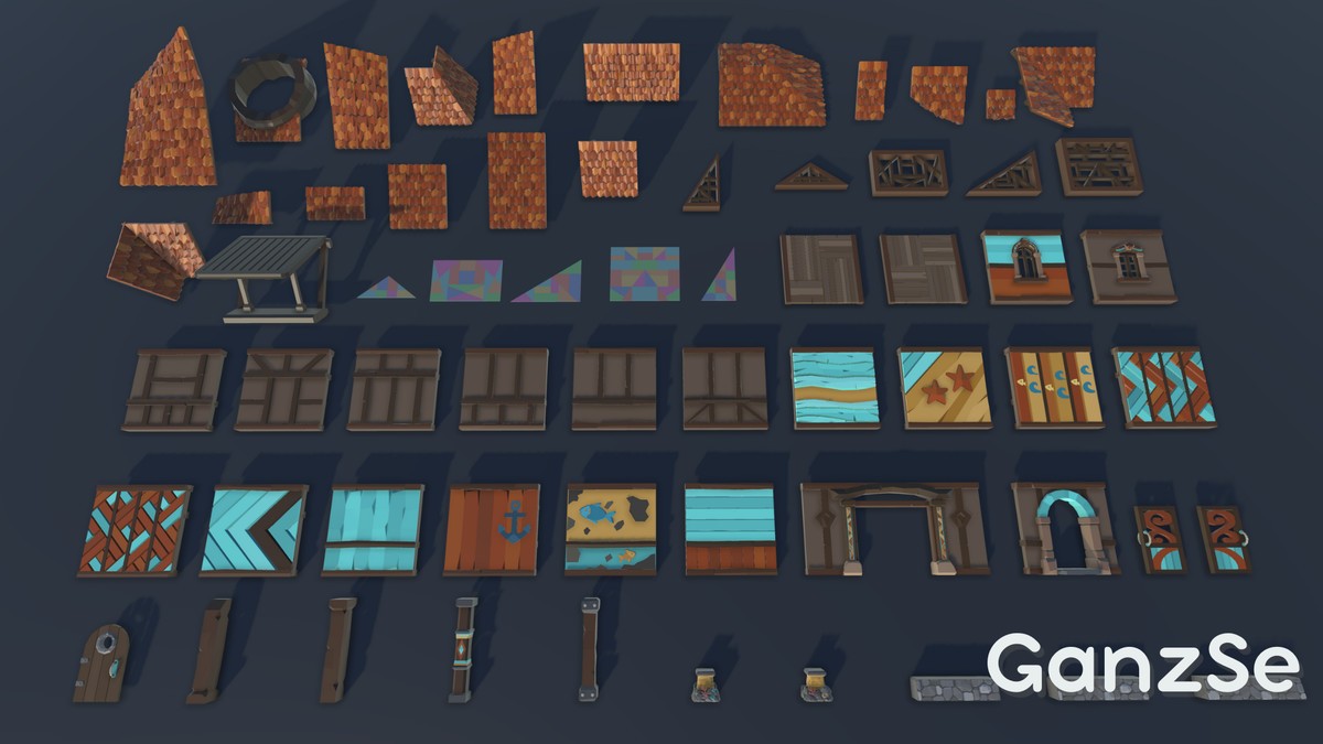 GanzSe Fishing Harbor - Stylized Low Poly Environment