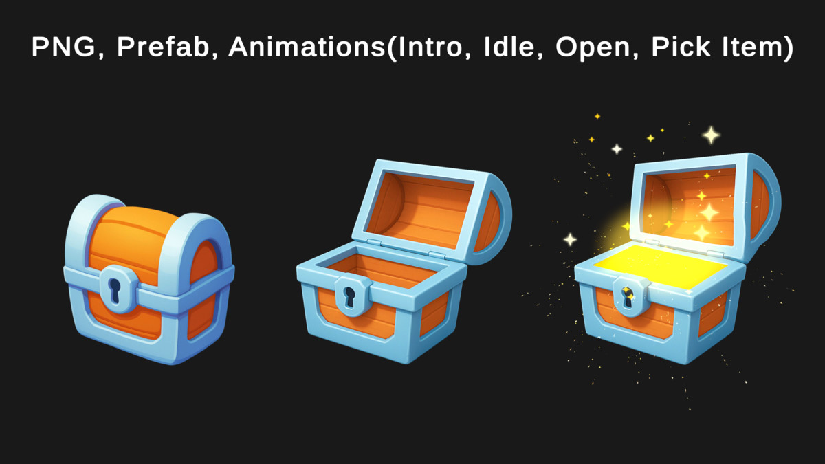 Stylized 2D Chests Pack – Animated Collection (10 Variants)