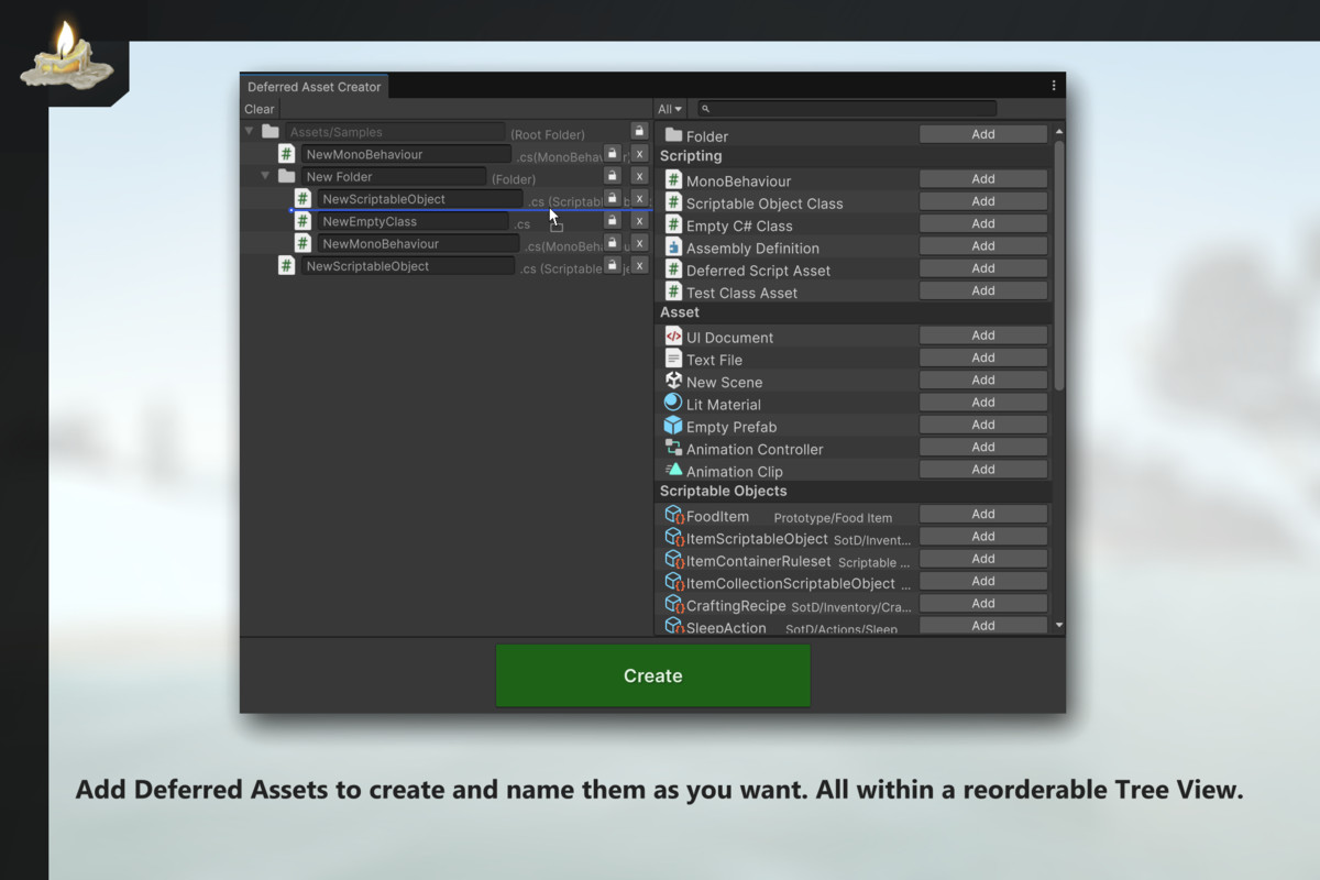 Deferred Asset Creator
